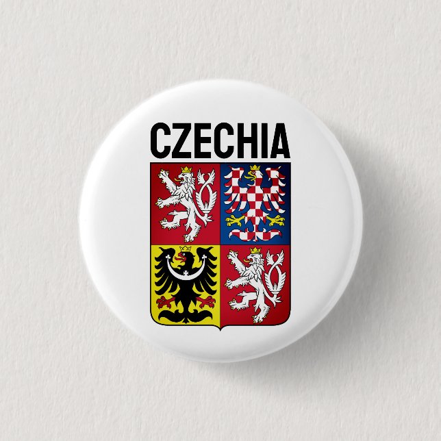Tschechische Republik Wappen Button (Vorderseite)