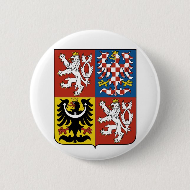 Tschechische Republik Wappen CZ Button (Vorderseite)