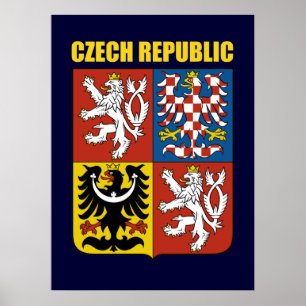 Tschechische Republik - Wappen Poster