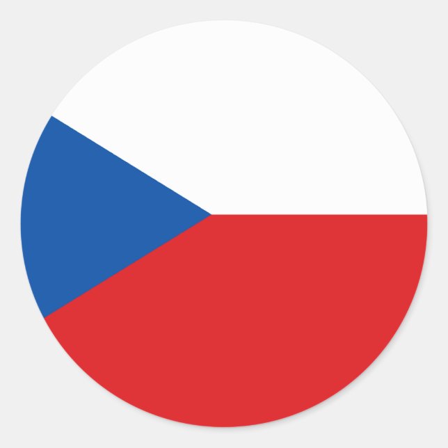 Tschechische T - Shirt und Geschenke Runder Aufkleber (Vorderseite)