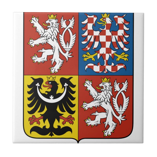 Tschechische Wappen Fliese (Vorderseite)