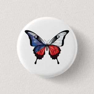 Tschechischer Schwalbenschwanz-Schmetterlingsflagg Button