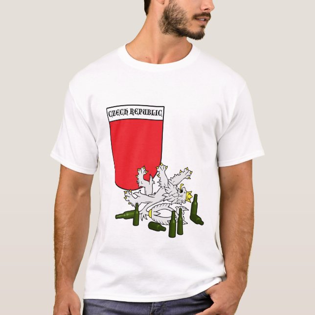 Tschechisches Emblem mit Löwe T-Shirt (Vorderseite)