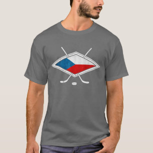 Tschechisches Hockey-Flaggen-Logo český T-Shirt