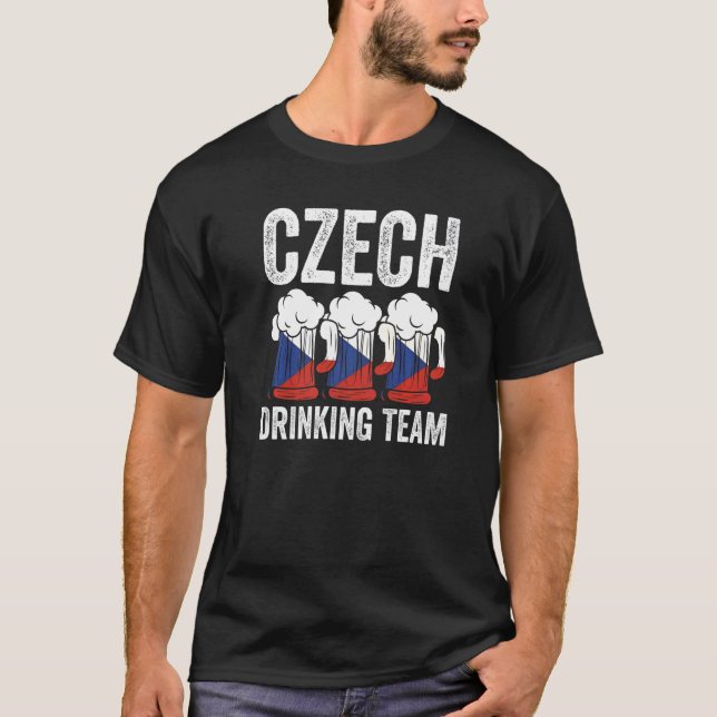Tschechisches Trinkerteam Tschechisch Tschechische T-Shirt (Vorderseite)