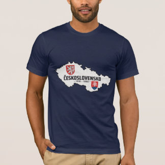 Tschechoslowakei 1918-1992 Vintage-Karte abgenutzt T-Shirt