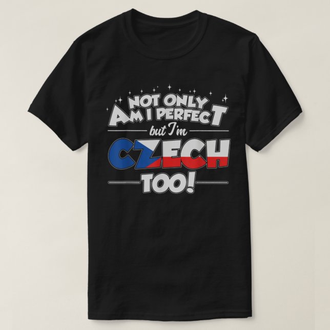 Tschechoslowakei Perfekt und Tschechisch T-Shirt (Design vorne)