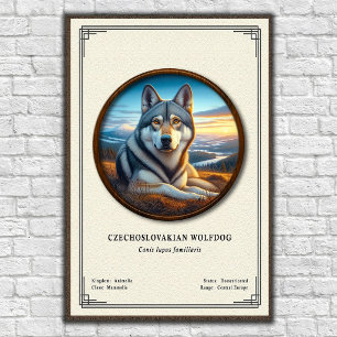 Tschechoslowakische Wolfshund-Zoologie-Serie Poster