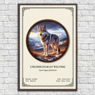 Tschechoslowakische Wolfshund-Zoologie-Serie Poster