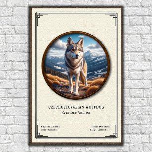 Tschechoslowakische Wolfshund-Zoologie-Serie Poster