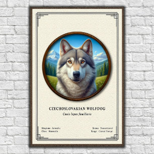 Tschechoslowakische Wolfshund-Zoologie-Serie Poster