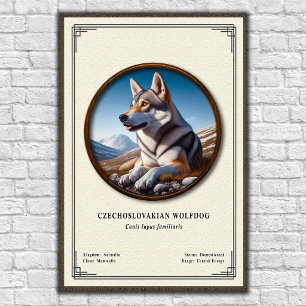 Tschechoslowakische Wolfshund-Zoologie-Serie Poster