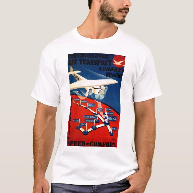 Tschechoslowakischer Lufttransport T-Shirt (Vorderseite)