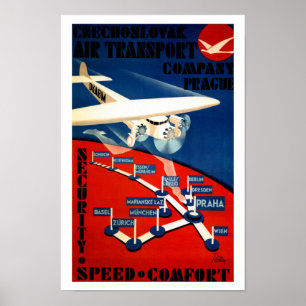 Tschechoslowakischer Luftverkehr Poster