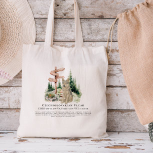 Tschechoslowakischer Vlcak Wasserfarben-Hund   Ras Tragetasche