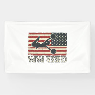 Tscheer Papa USA Flag Vintage Cheer Design_1 Banner