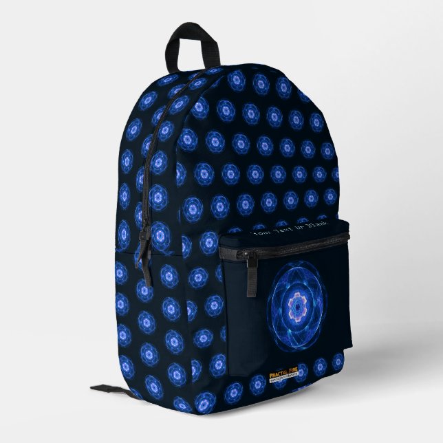 Tscherenkow-Strahlung Bedruckter Rucksack (Rückseitige Ecke links)