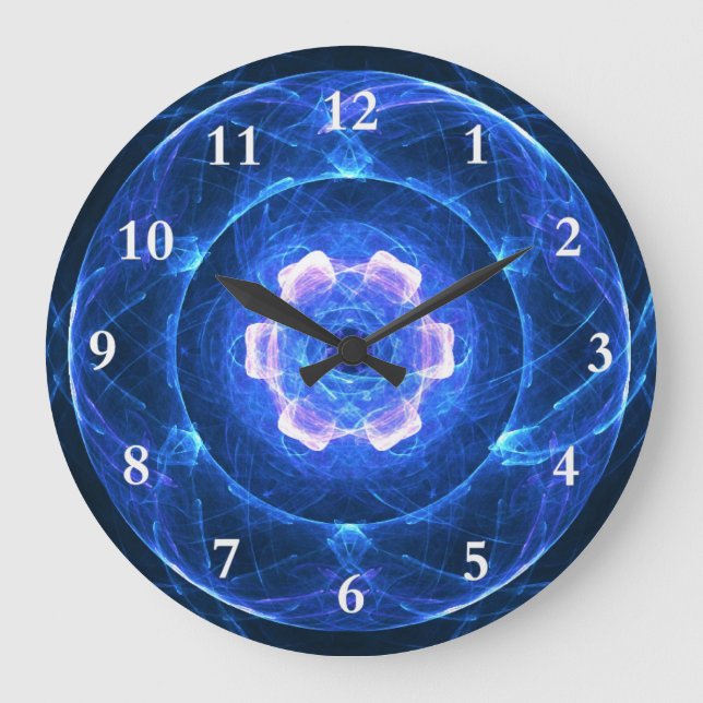 Tscherenkow-Strahlung Große Wanduhr (Vorderseite)