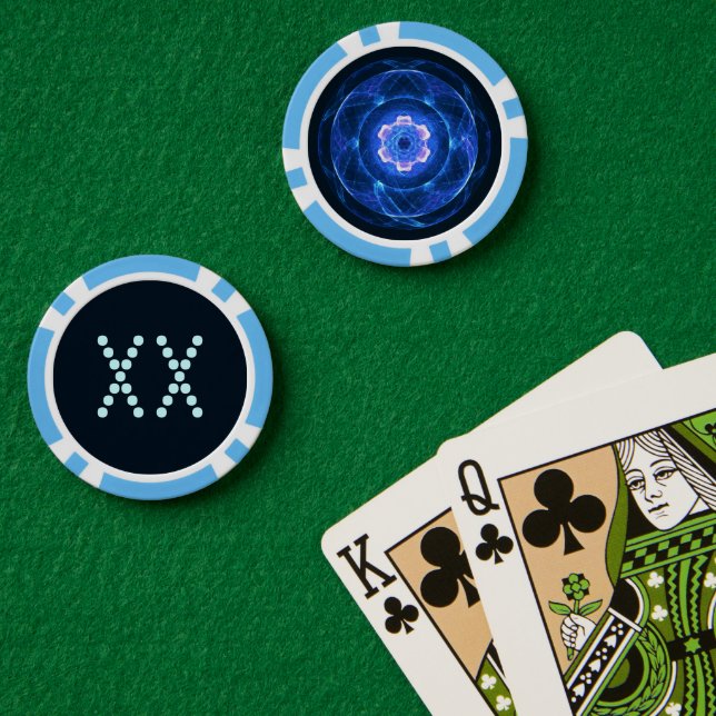 Tscherenkow-Strahlung Pokerchips (Pokertisch (doppelt))