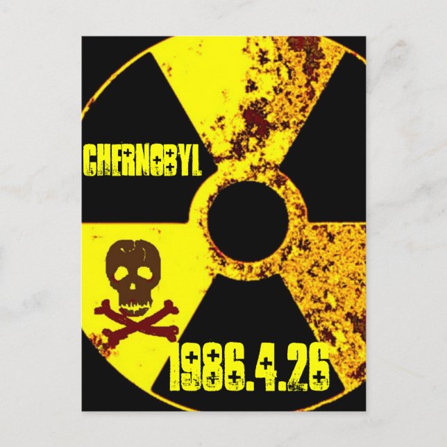 Tschernobyl-Gedenkstätte gegen nuklear Postkarte (Vorderseite)