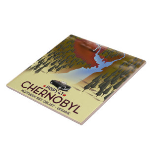 Tschernobyl, Pripyat, ukraine Reiseplakat Fliese