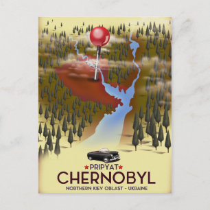 Tschernobyl, Pripyat, ukraine Reiseplakat Postkarte