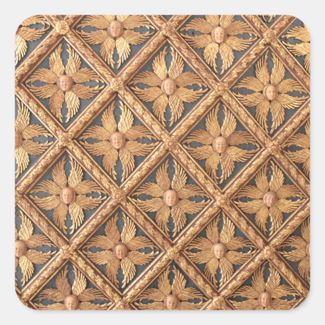 Tscherubim. Venezia Italien. Gallerie dell'Accadem Quadratischer Aufkleber (Vorderseite)