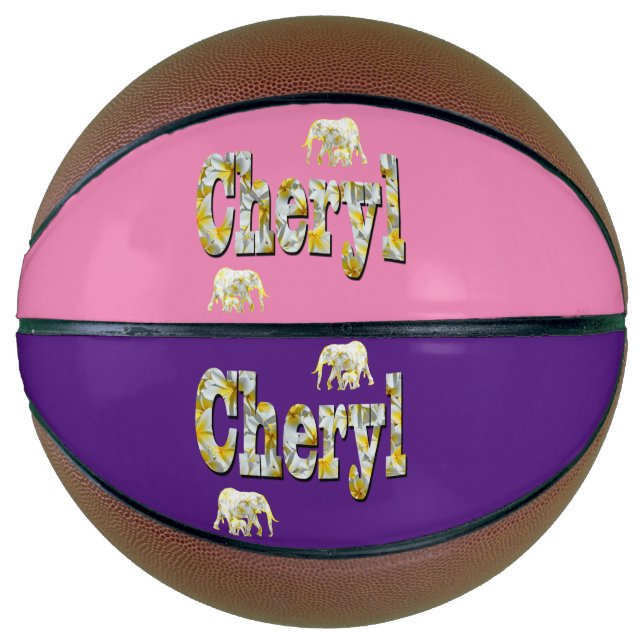 Tscherylname mit Elefanten, Basketball (Vorderseite)