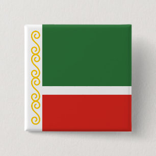 Tschetschenien-Flagge Button