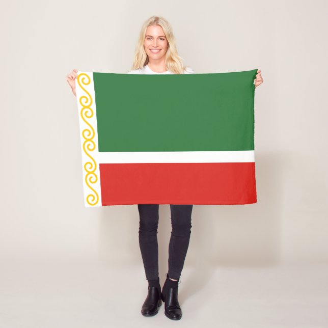 Tschetschenien-Flagge Fleecedecke (Beispiel)