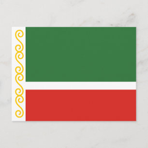 Tschetschenien-Flagge Postkarte