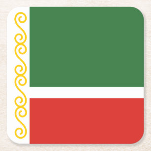 Tschetschenien-Flagge Rechteckiger Pappuntersetzer