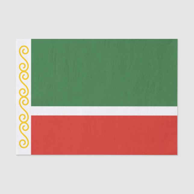 Tschetschenien-Flagge Seidenpapier (Vorderseite)