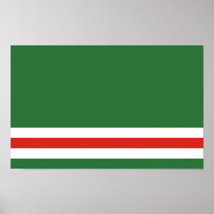 Tschetschenische Flagge Poster