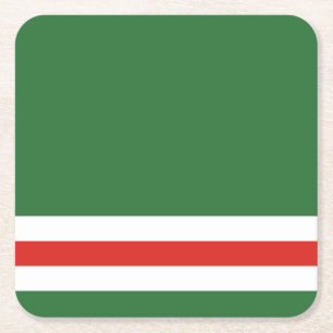 Tschetschenische Flagge Rechteckiger Pappuntersetzer