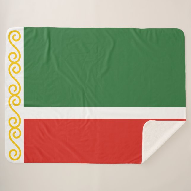 Tschetschenische Flagge Sherpadecke (Vorderseite (Horizontal))
