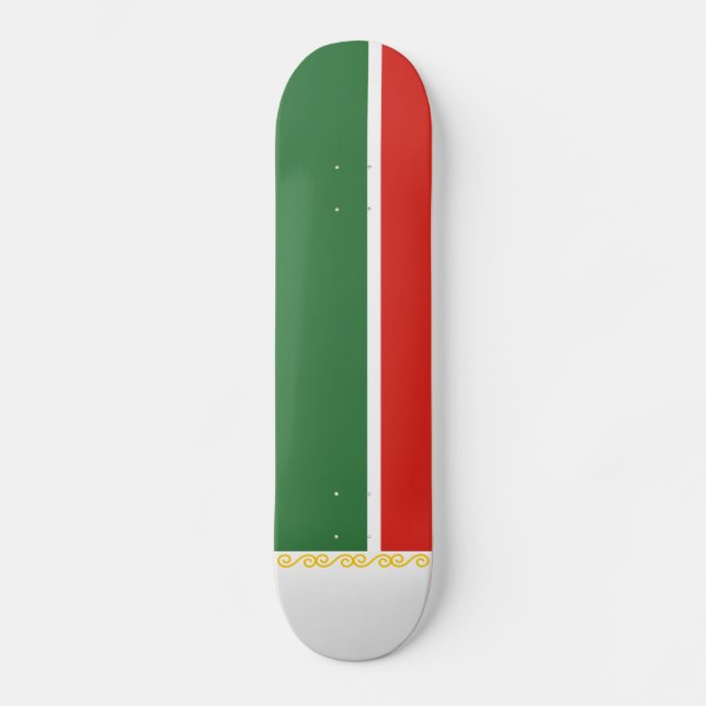 Tschetschenische Flagge Skateboard (Vorderseite)