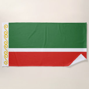 Tschetschenische Flagge Strandtuch