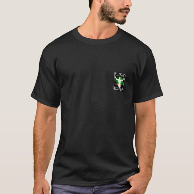Tschetschenischer Kampf-Vereinschwarzes T - Shirt (Vorderseite)