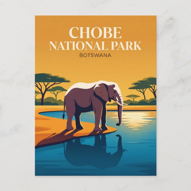 Tschobe-Nationalpark Botswana Postkarte (Vorderseite)
