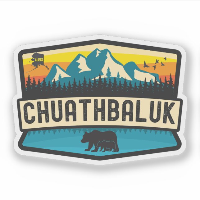 Tschuathbaluk, Alaska Aufkleber (Vorderseite)