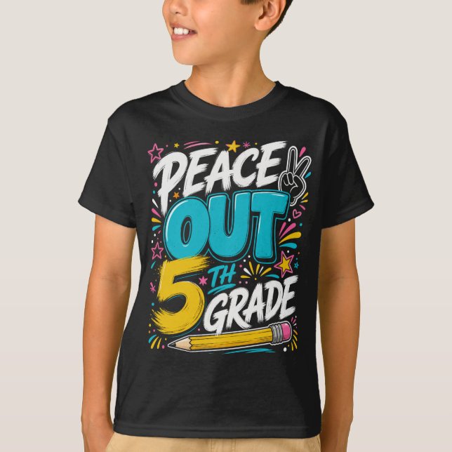 Tschüss 5. Klasse, Abschlussgeschenk T-Shirt (Vorderseite)