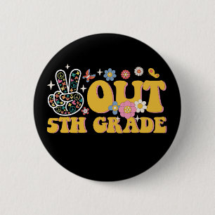 Tschüss 5. Klasse Groovy Letzter Schultag Button