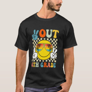 Tschüss 6. Klasse Abschluss Smiley Kariert T-Shirt