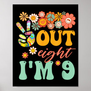 Tschüss acht 9 groovy 9. herzlichen Glückwunsch zu Poster
