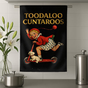 Tschüss Arschlöcher Lustiger Sarkastischer Retro-H Geschirrtuch