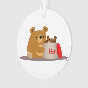 Tschüss dir Honey! Niedlicher Cartoon Bears Akryll Ornament