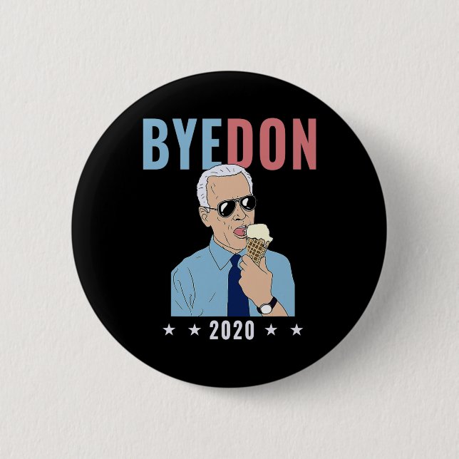 Tschüss Don Byedon Eiscreme Abstimmung Lustig Joe  Button (Vorderseite)