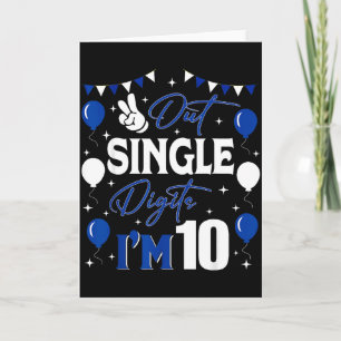 Tschüss einstellige Zahlen Ich bin 10 Jahre alt 10 Karte