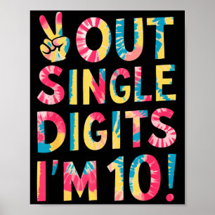 Tschüss einstellige Zahlen Ich bin 10 Jahre alt 10 Poster